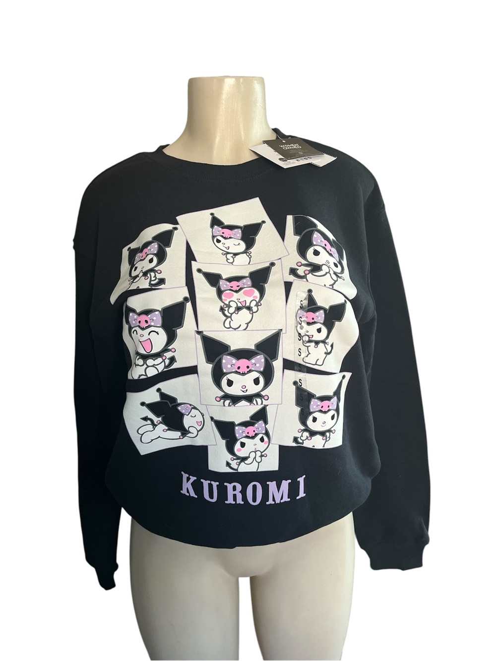 Black Sanrio Kuromi Crewneck Sweater